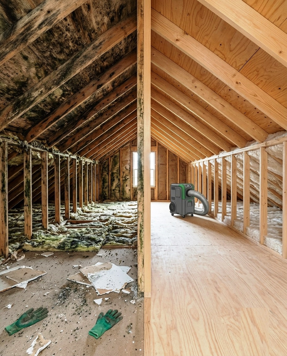Mold Removal Process Before & After